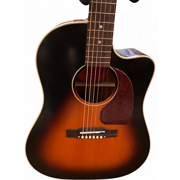 Used Epiphone J45EC 2 Tone Sunburst Acoustic Electric Guitar