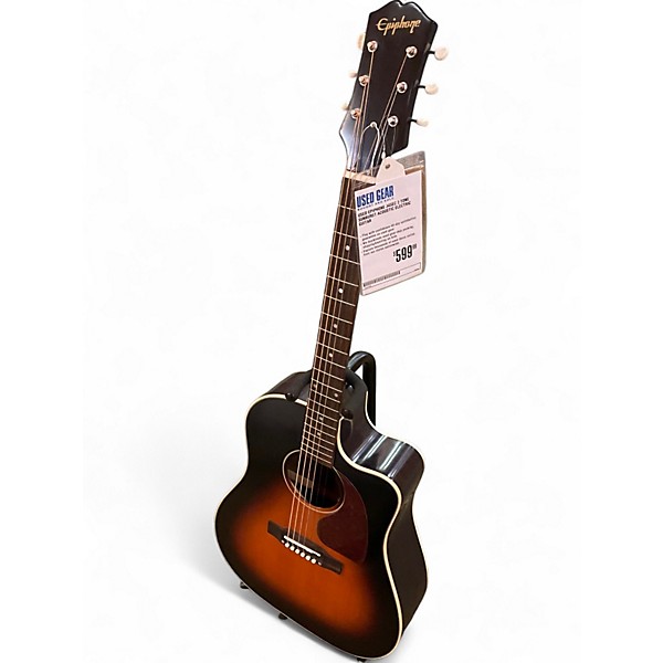 Used Epiphone J45EC 2 Tone Sunburst Acoustic Electric Guitar