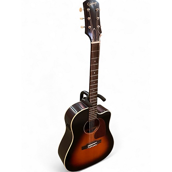 Used Epiphone J45EC 2 Tone Sunburst Acoustic Electric Guitar