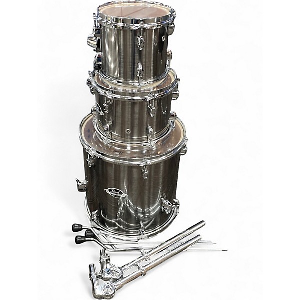 Used Pearl 4 Piece Export Smokey Chrome Drum Kit