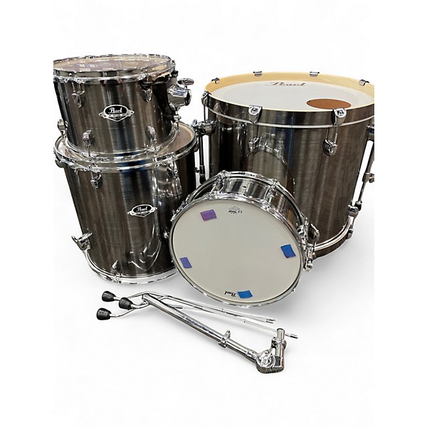 Used Pearl 4 Piece Export Smokey Chrome Drum Kit