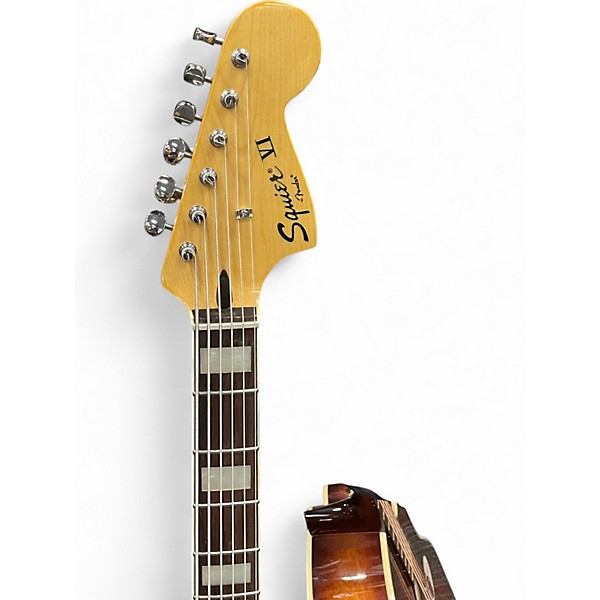 Used Squier Vintage Modified Bass VI 3 Color Sunburst Electric Bass Guitar