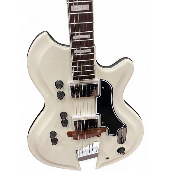 Used Supro Martinique Alpine White Hollow Body Electric Guitar