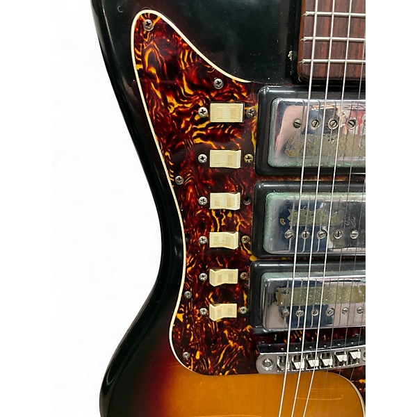 Used Supro Lexington 3 Color Sunburst Solid Body Electric Guitar