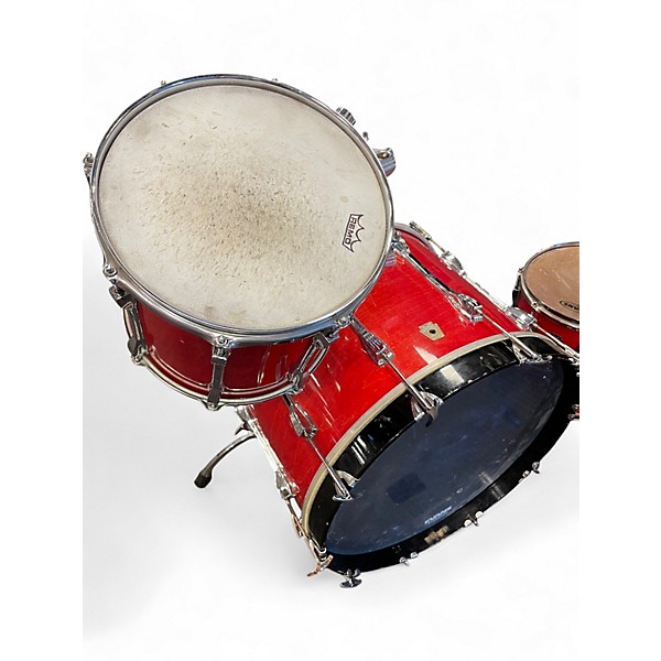 Used 1960s Ludwig 5 Piece SHADOW CLASSIC Candy Apple Red Drum Kit