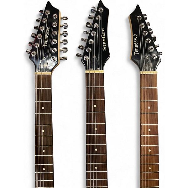 Used Galveston TRIPLE NECK Brown Sunburst Solid Body Electric Guitar