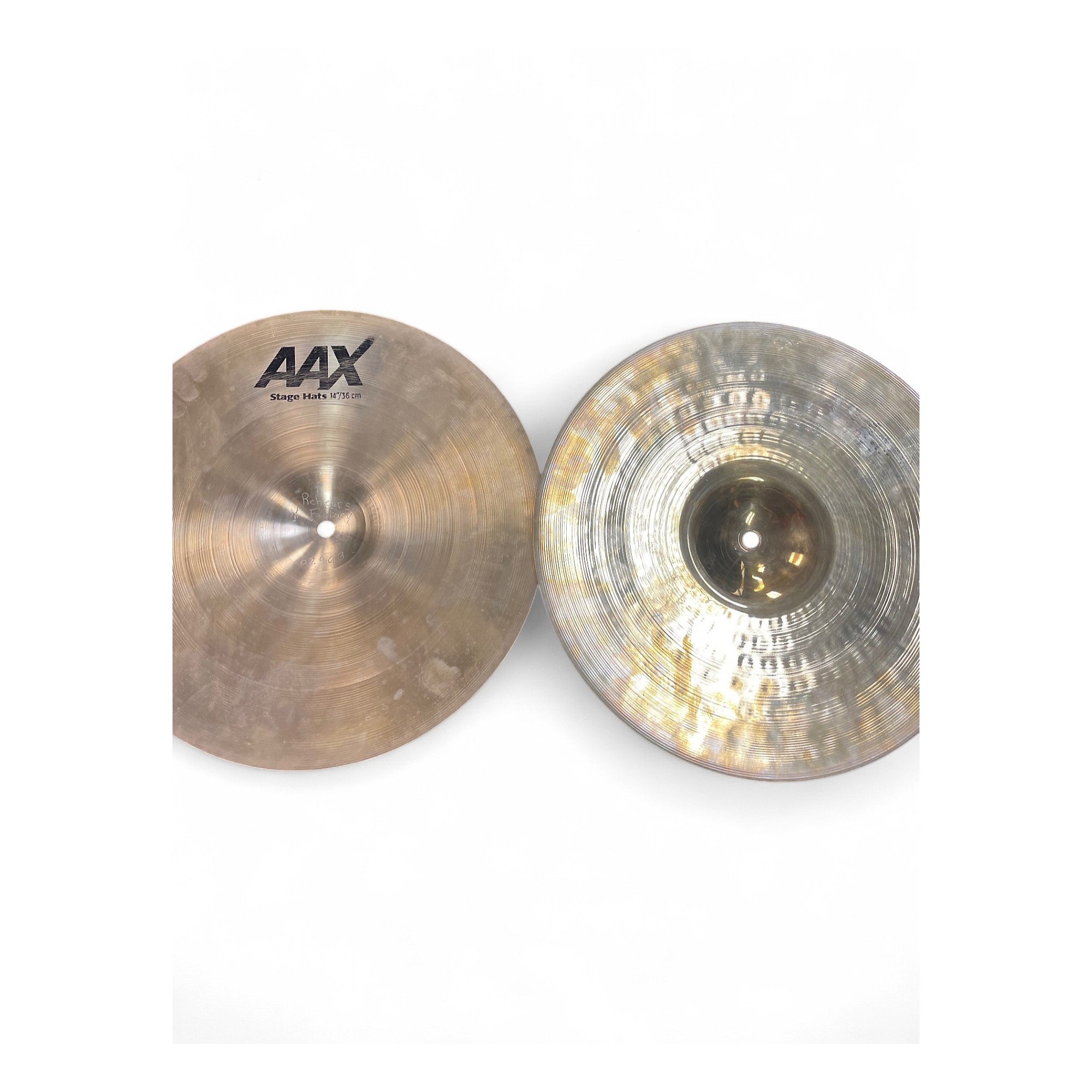 Used SABIAN 14in AAX Stage Hi Hat Pair Cymbal 33 | Guitar Center