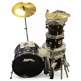 Used SPL 5 Piece Unity II All in one 5-Piece Black Onyx Glitter Drum Kit