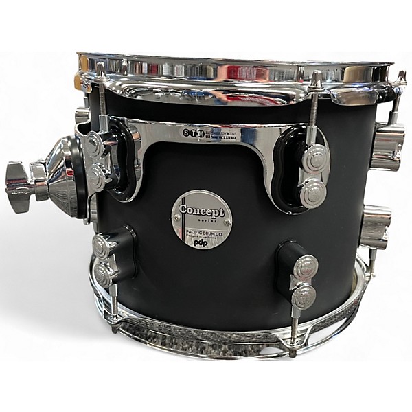 Used PDP by DW 4 Piece concept maple Satin Black Drum Kit