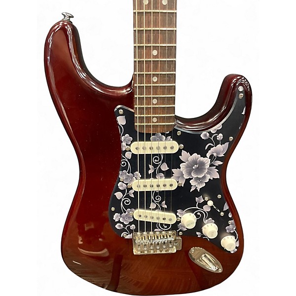 Used Squier Classic Vibe Stratocaster Crimson Red Trans Solid Body Electric Guitar