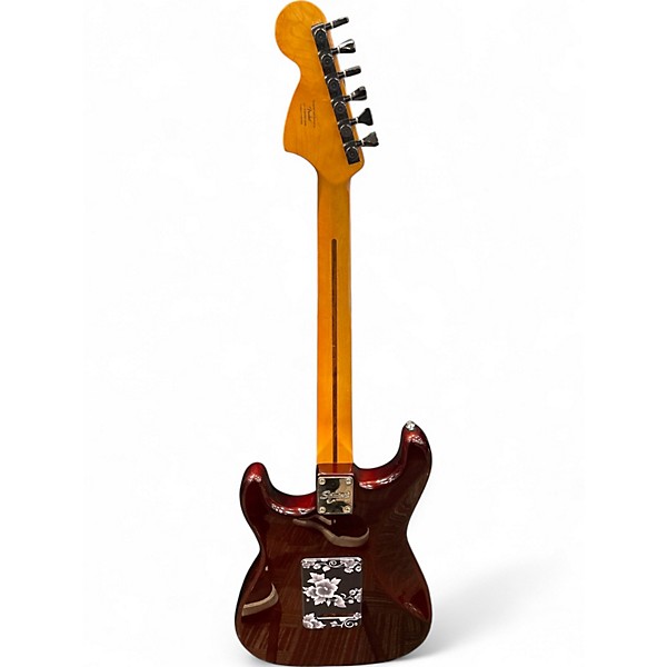 Used Squier Classic Vibe Stratocaster Crimson Red Trans Solid Body Electric Guitar