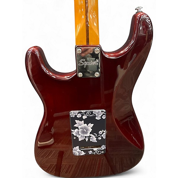 Used Squier Classic Vibe Stratocaster Crimson Red Trans Solid Body Electric Guitar