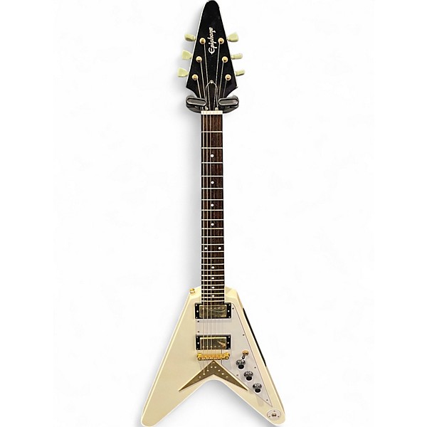 Used Epiphone 1958 Korina Flying V Alpine White Solid Body Electric Guitar
