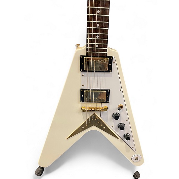 Used Epiphone 1958 Korina Flying V Alpine White Solid Body Electric Guitar