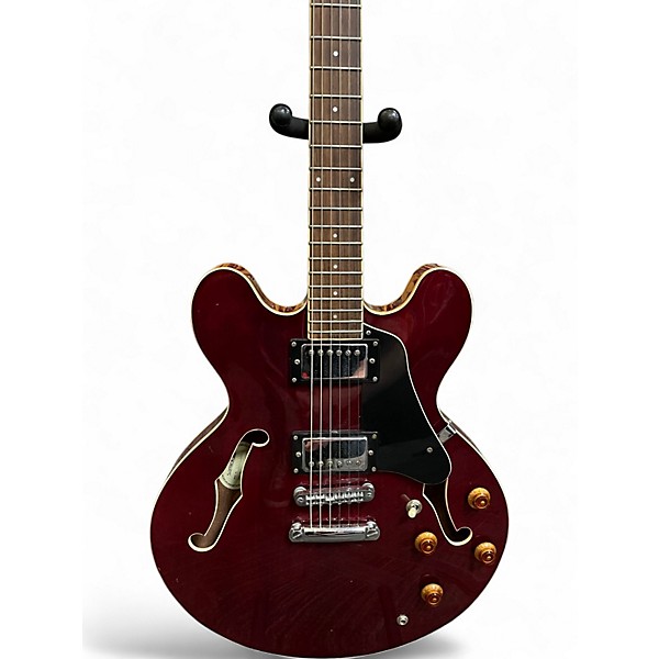 Used Samick San 450 Wine Red Hollow Body Electric Guitar