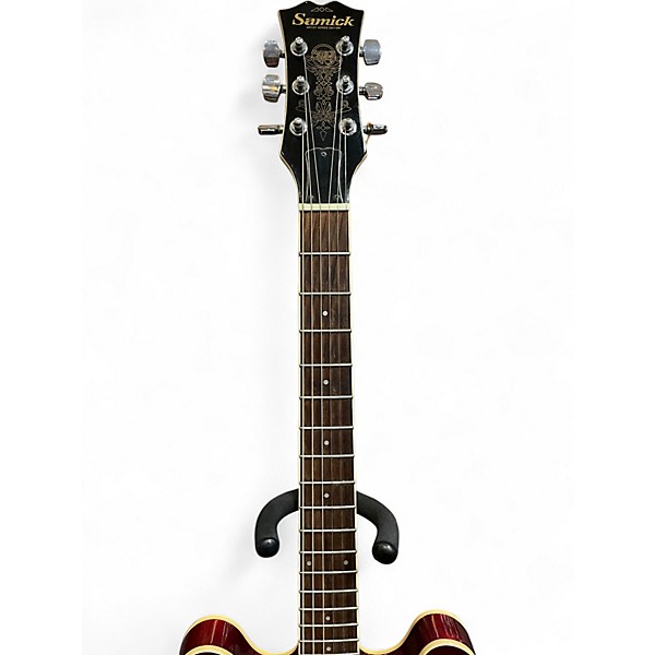 Used Samick San 450 Wine Red Hollow Body Electric Guitar