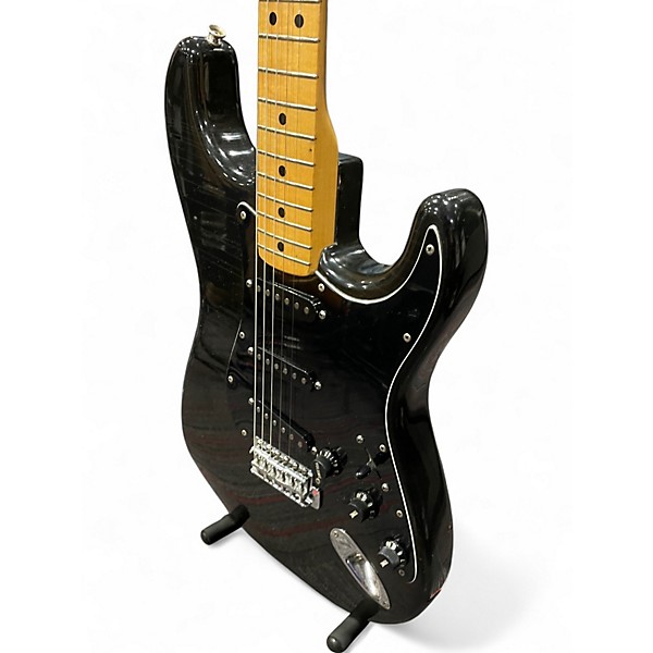 Vintage 1980s Fender 1980'S STRATOCASTER Black Solid Body Electric Guitar