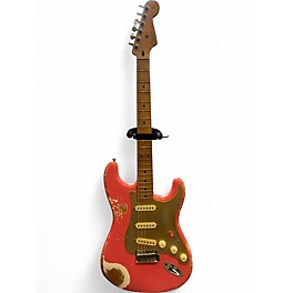 Used 2020 Fender Reliced Player Stratocaster Flash Pink Solid Body Electric Guitar
