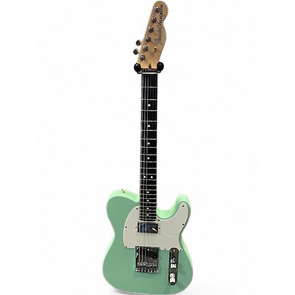Used Fender American Performer Telecaster Hum Satin Surf Green Solid Body Electric Guitar