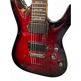 Used Schecter Guitar Research Demon 6 Red Solid Body Electric Guitar