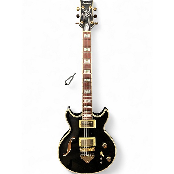 Used Ibanez ar520 Black and Gold Hollow Body Electric Guitar
