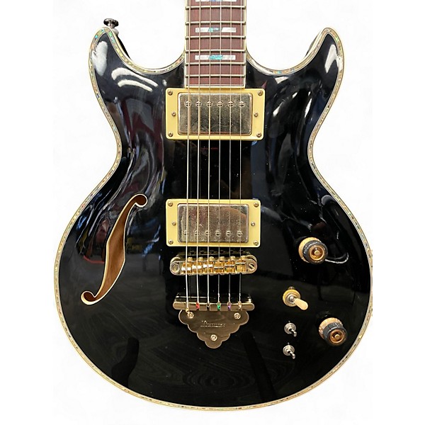 Used Ibanez ar520 Black and Gold Hollow Body Electric Guitar