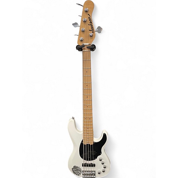 Used Jackson Dave Ellefson Signature CBX 5 String Black and White Electric Bass Guitar