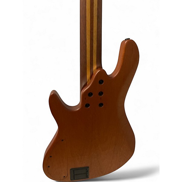 Used Clement 5 STRING FRETLESS Amber Electric Bass Guitar