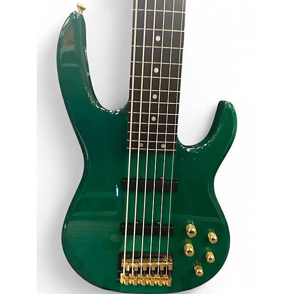 Used Carvin LB76 Green Electric Bass Guitar