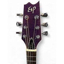 Used ESP ECLIPSE A/E TR PURPLE FLAME Acoustic Electric Guitar