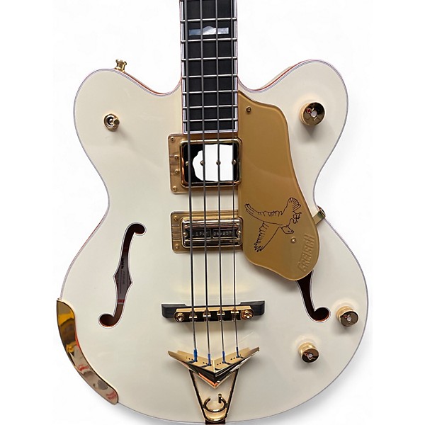 Used Gretsch Guitars G6136B-TP-AWT Aged White Electric Bass Guitar