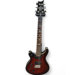 Used PRS SE Custom 24 Left HANDED Fire Red Burst Electric Guitar