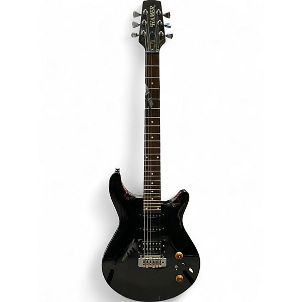Used Hamer Stellar 3 Black Solid Body Electric Guitar
