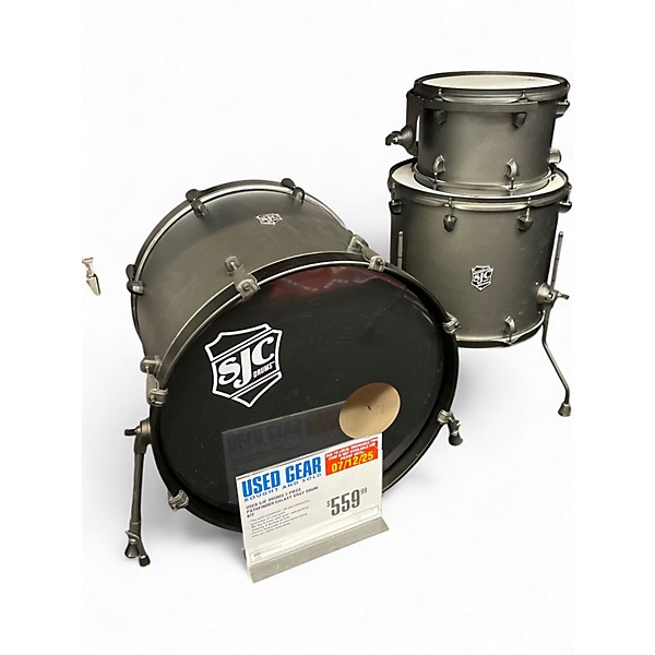 Used SJC Drums 3 Piece PATHFINDER GALAXY GRAY Drum Kit