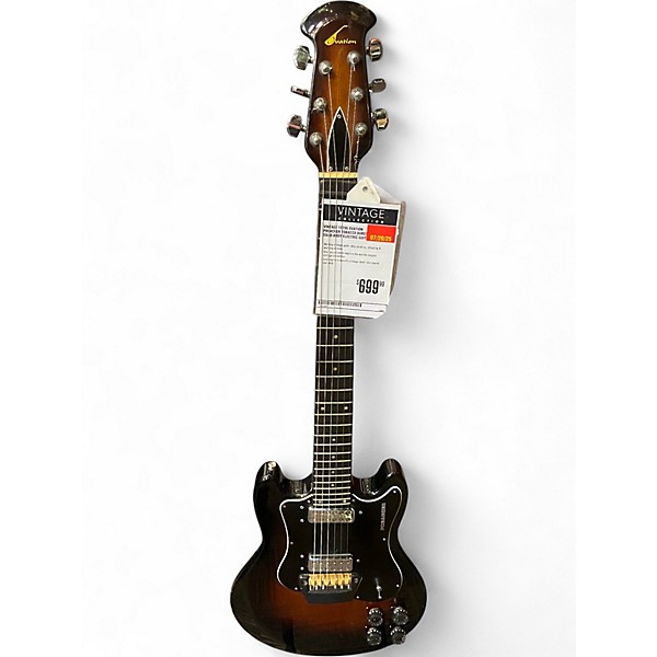 Vintage 1970s Ovation Preacher Tobacco Burst Solid Body Electric Guitar