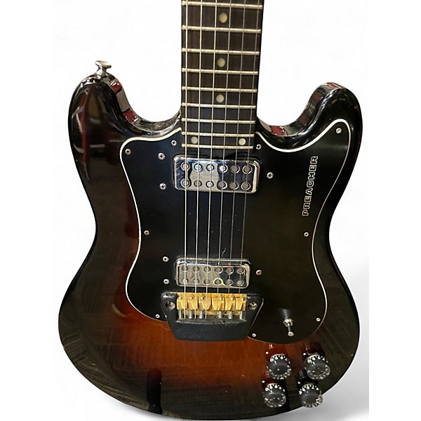 Vintage 1970s Ovation Preacher Tobacco Burst Solid Body Electric Guitar