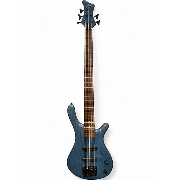 Used Fame baphomet  Blue Electric Bass Guitar