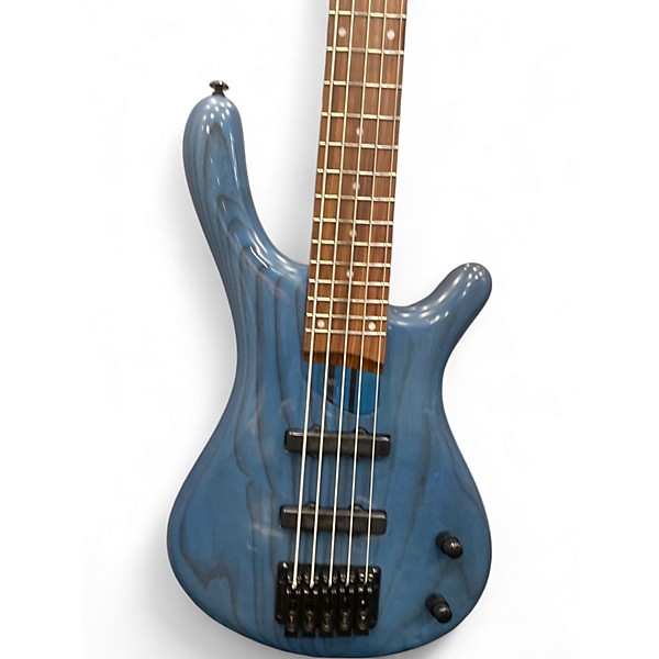 Used Fame baphomet  Blue Electric Bass Guitar