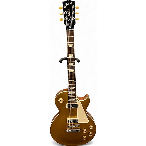 Used Gibson Les Paul Deluxe Gold Top Solid Body Electric Guitar