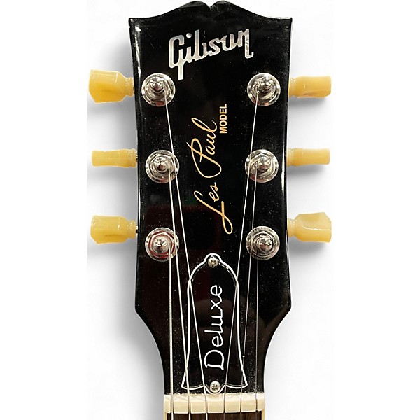 Used Gibson Les Paul Deluxe Gold Top Solid Body Electric Guitar