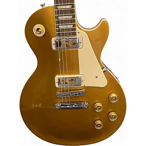 Used Gibson Les Paul Deluxe Gold Top Solid Body Electric Guitar