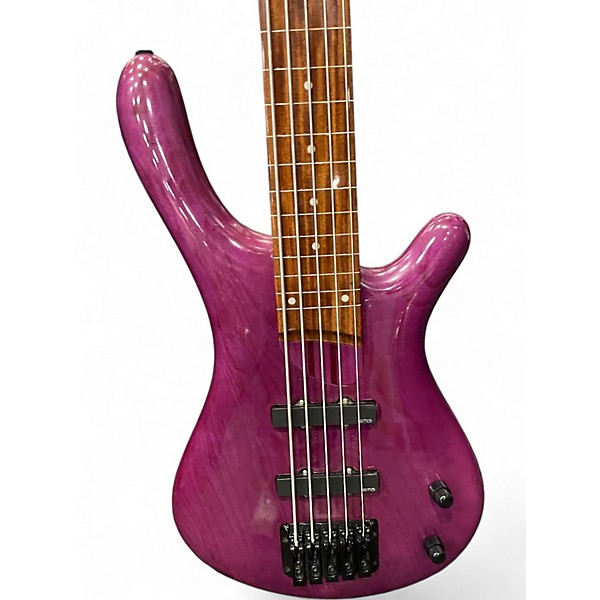 Used Fame Baphomet Purple Electric Bass Guitar