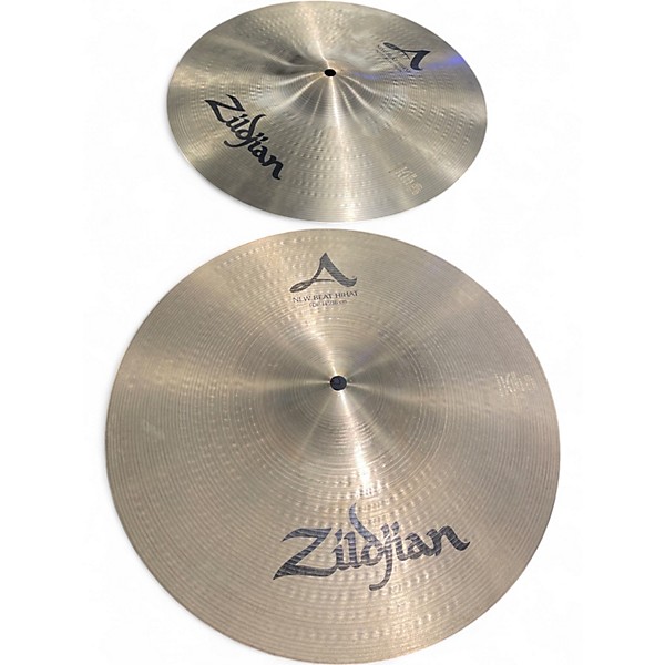 Used Zildjian 14in A Series New Beat Hi-Hat Cymbal Pair Cymbal