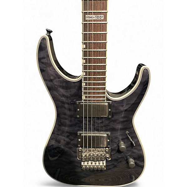Used ESP ESP LTD Deluxe MH-1001 Black Onyx Solid Body Electric Guitar