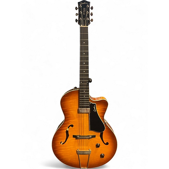 Used Godin 5th Avenue Jazz Burst HG SF 2 Tone Sunburst