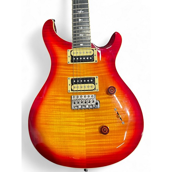 Used 2018 PRS SE Custom 24 Cherry Sunburst Solid Body Electric Guitar