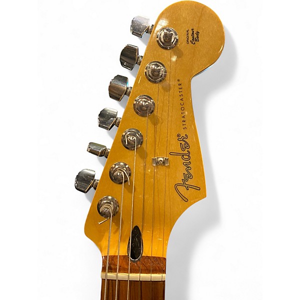 Used Fender Player Stratocaster Black Solid Body Electric Guitar