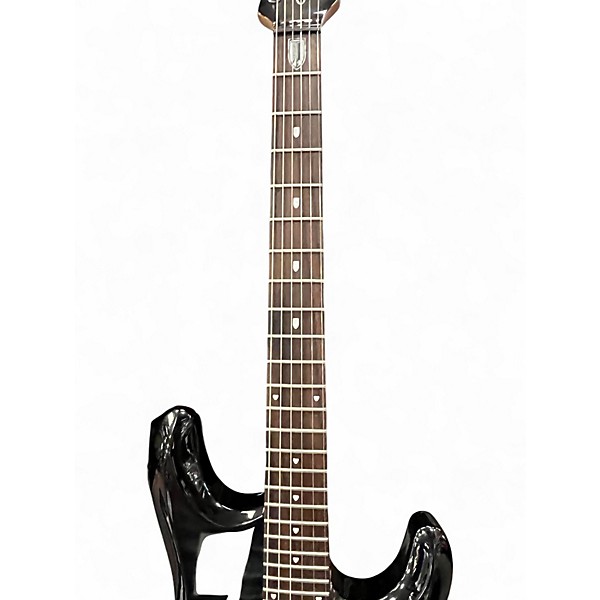 Used Sterling by Music Man JP100 Trans Black Solid Body Electric Guitar