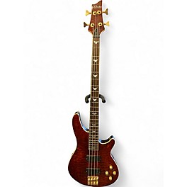 Used Schecter Guitar Research DIAMOND SERIES C-4 ROOTBEER QUILTED MAPLE Electric Bass Guitar