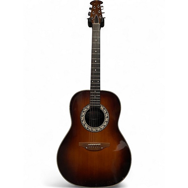 Used 1980s Ovation 1121-1 Sunburst Acoustic Electric Guitar
